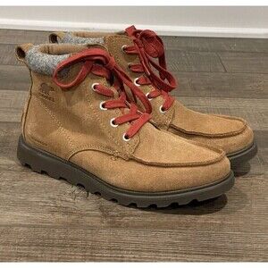 Sorel Madson Waterproof Moc Toe Boot Kids Boys Brown Size 4
